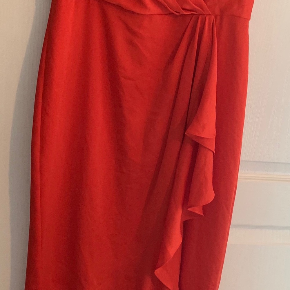 Red formal BCBG dress..